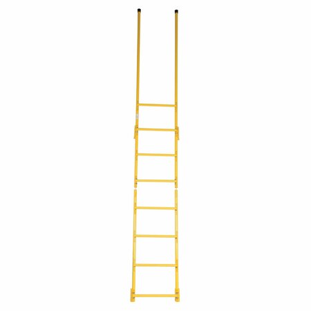 Vestil 137-1/2" Dock Ladder, Walk-Through Style, 8 Step, Steel, 8 Steps, Baked-In Powder Coated Finish DKL-8